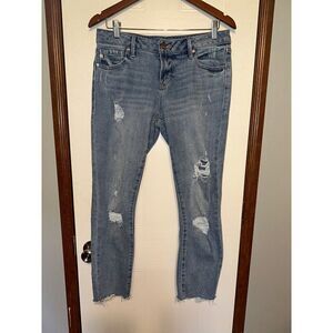 Anthropologie Dear John Joyrich Comfort Distressed Skinny Jeans  Size 29